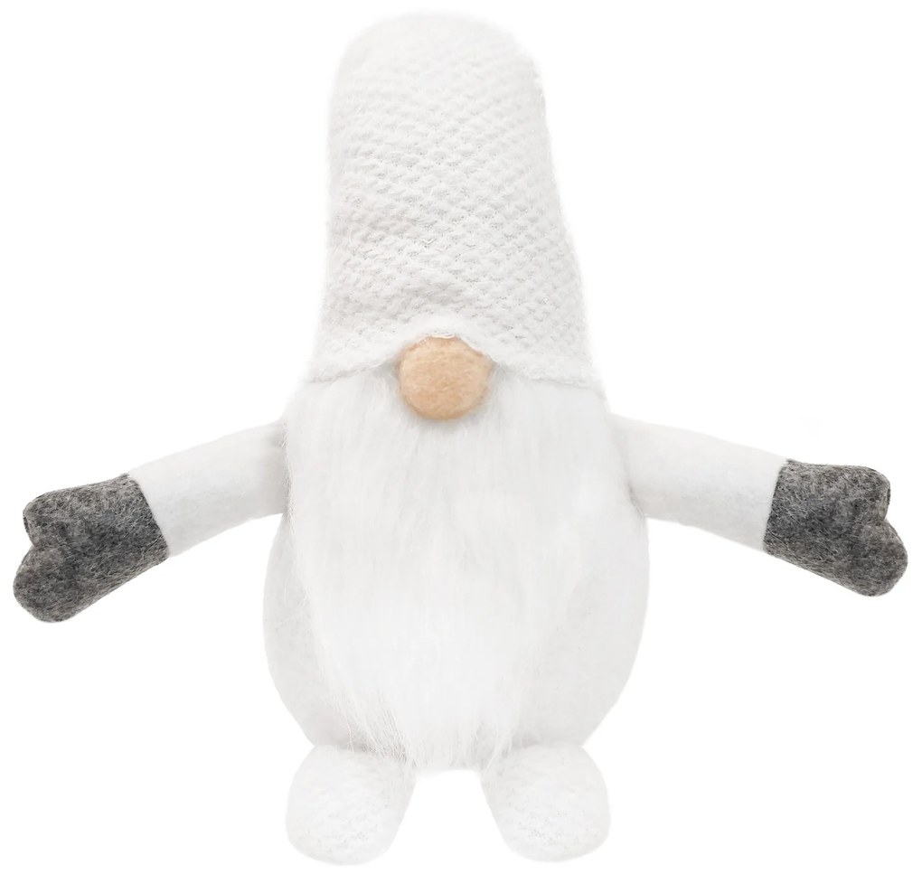 Vianočný škriatok ELF 045 - 35 cm biely