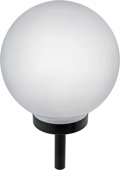 LED solárna lampa LED/1,2V 6500K 200 mAh pr. 25 cm IP44 biela/čierna