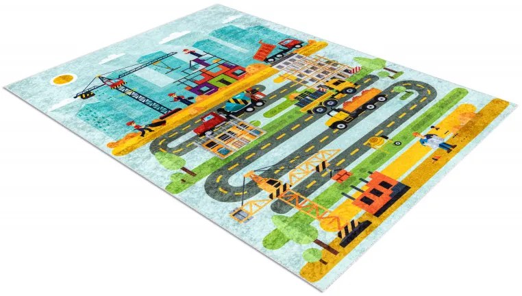 Dywany Łuszczów, Detský kusový koberec Junior 52105.801 Construction site, 120x170, viacfarebná, detská izba