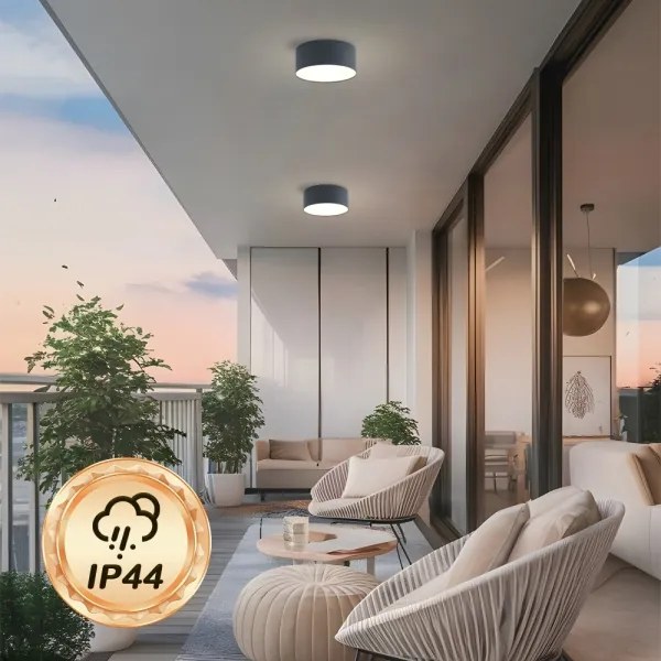 Brilagi - LED kúpeľňové stropné svietidlo FORIS LED/20W/230V pr. 15 cm antracit IP44