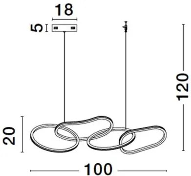 LED luster Girish 100 zlaté