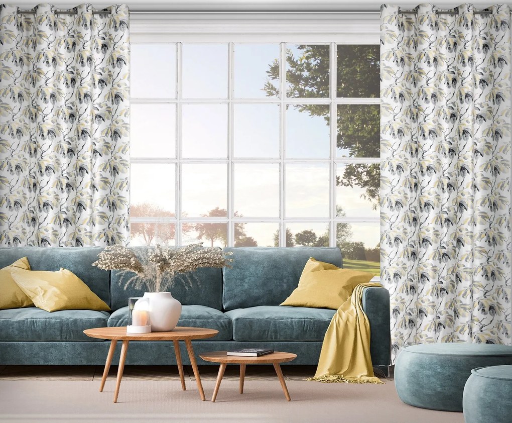 ZATEMŇOVACÍ ZÁVES NA KRÚŽKOCH MELISA 140X250 CM VZORORVANÁ