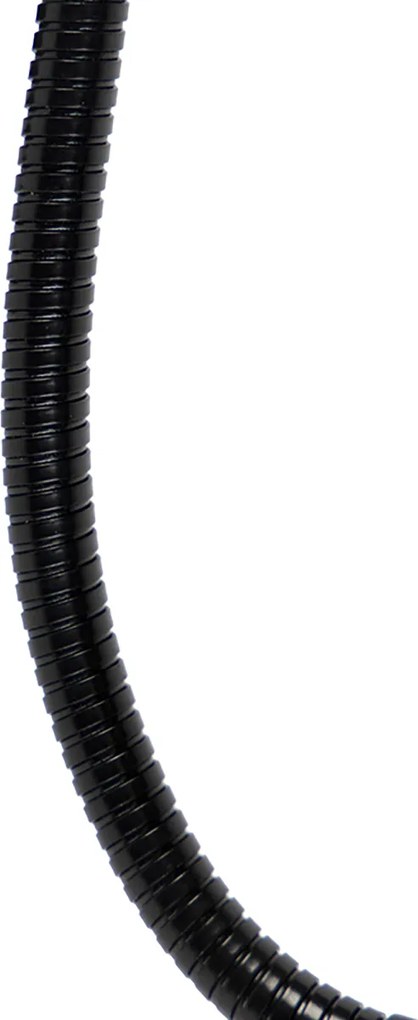 Nástenná lampa čierna s hnedým zamatovým tienidlom 18 cm - Brescia Combi