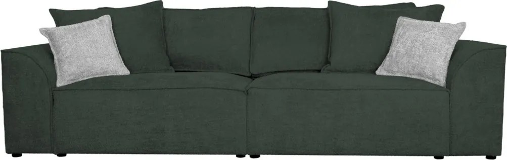 Pohovka John, tmavo zelená látka so štruktúrou