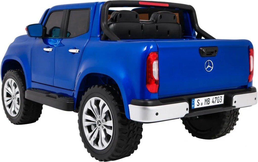 Ramiz Mercedes Benz triedy X pickup elektrické autíčko pre deti lakované modré 4x4