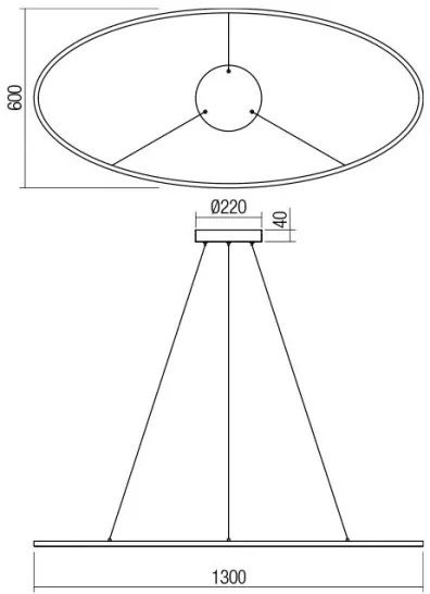 Redo 01-3341 - LED Stmievateľný luster na lanku LEO LED/67W/230V bronzový