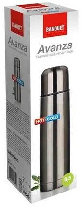 Banquet Termoska nehrdzavejúca AVANZA 0,5 l, metalická čierna, 0,5 l
