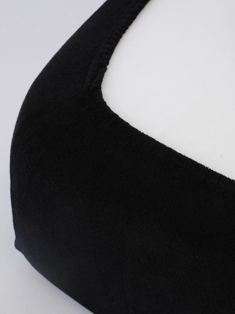 Froté plachta 140 × 200 cm - čierna