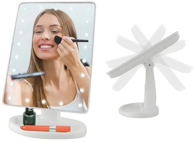 JAKS OTOČNÉ LED MAKE-UP ZRKADLO BIELE 5886 5902802906519