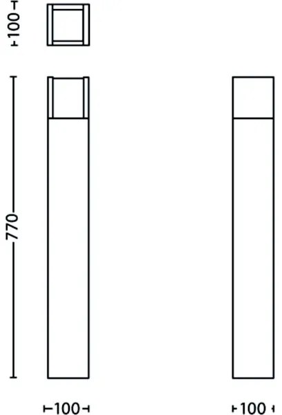 Philips - LED Vonkajšia lampa ARBOUR LED/3,8W/230V 77 cm IP44