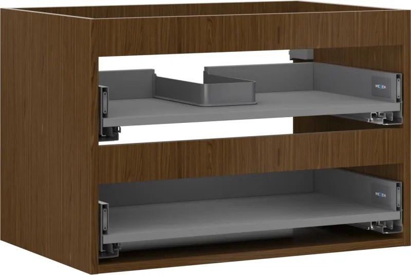 Mexen Box-A, závesná skrinka 70 cm, 2 zásuvky, orech, 91AX0-0700-470-2-86