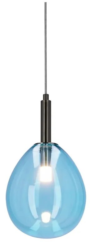 Modré LED závesné svietidlo so skleneným tienidlom Lukka – Candellux Lighting
