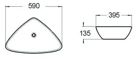 Mexen BELLA UMÝVADLO, 59x40 CM, BIELA, 21465900