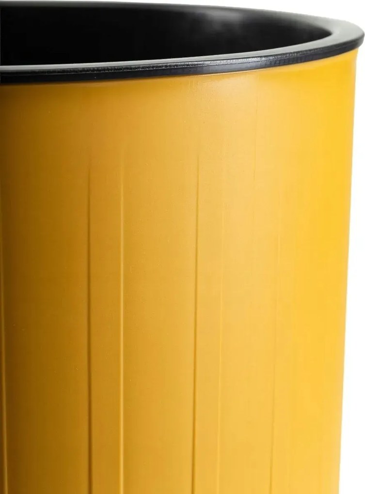 Sada 2 ks květináčů Stripped Eco hořčicová