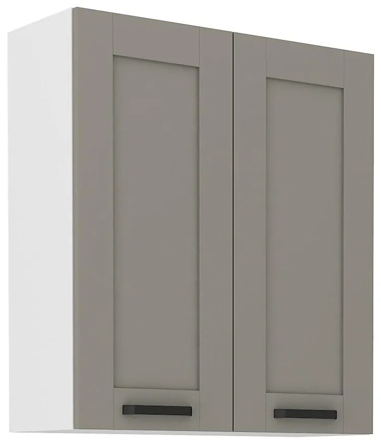 Kuchynská skrinka Luna claygrey/biela 80G-90 2F