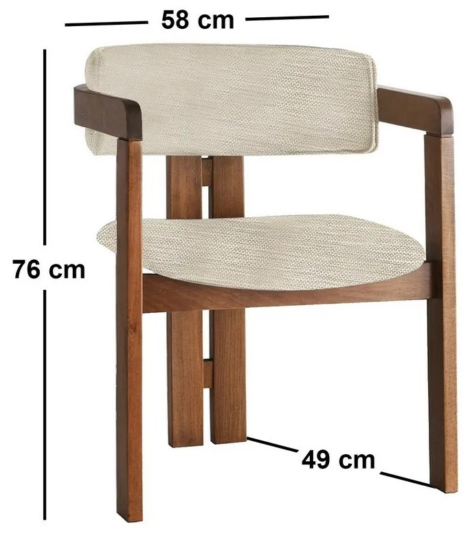 Jedálenská stolička CO Light Grey and Walnut
