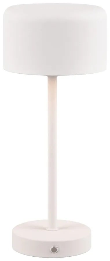 Biela LED stmievateľná stolová lampa (výška 30 cm) Jeff – Trio