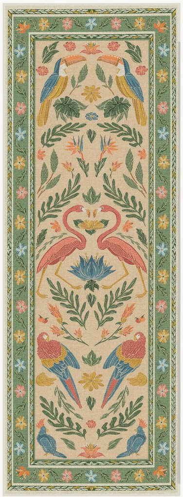 Umývateľný behúň Birds of a Feather by Iris Apfel