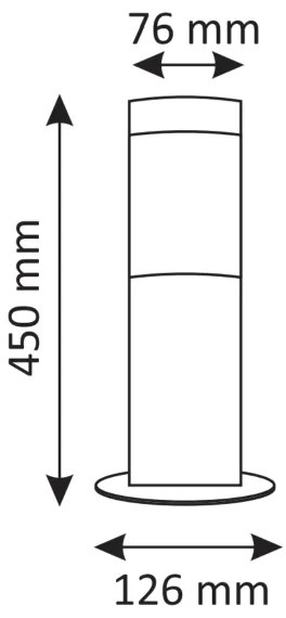 LED RGBW stmievateľné vonkajšie svietidlo OSLO 1xE27/6,5W/230V IP44 antracit