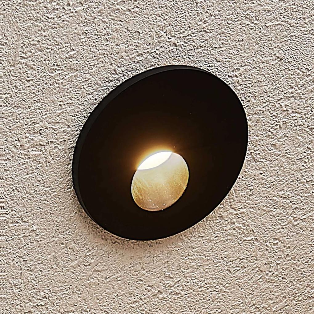 Arcchio Vexi zapustené LED CCT čierna Ø 7,5 cm
