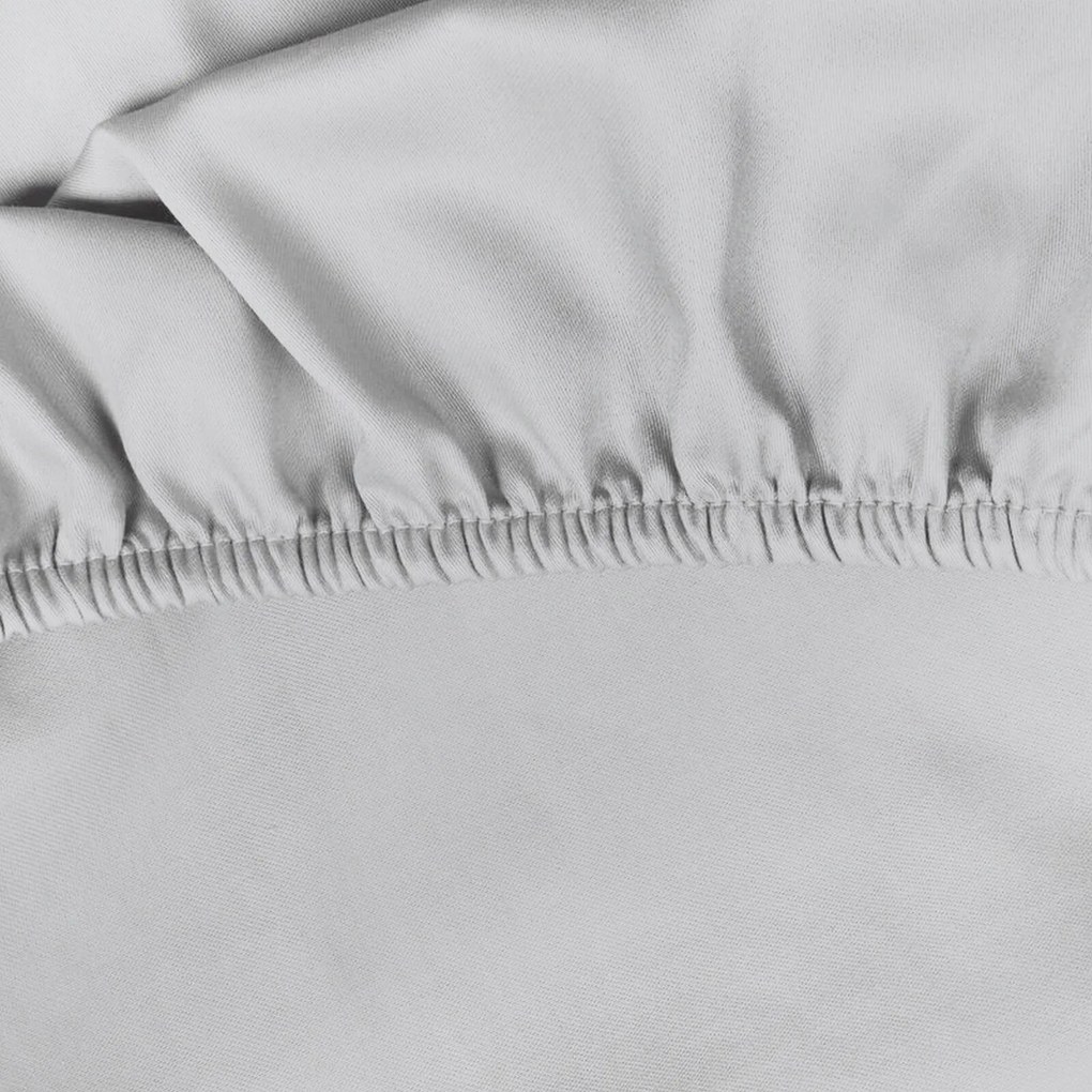 JERSEY PRESTIERADLO 160X200 CM, VÝŠKA 30 CM STRIEBORNÉ