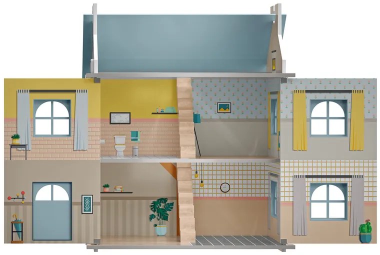 Playtive Domček pre bábiky (modrá) (100356664)