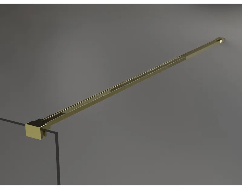 Mexen Kioto sprchová zástena 150x200 cm, 8mm sklo číre, zlatý profil, 800-150-101-50-00