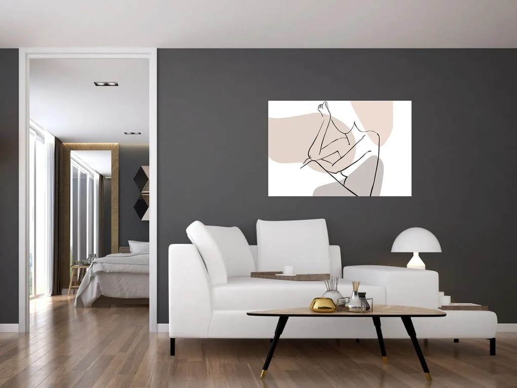 Obraz - Woman body line art N⁰1 (90x60 cm)