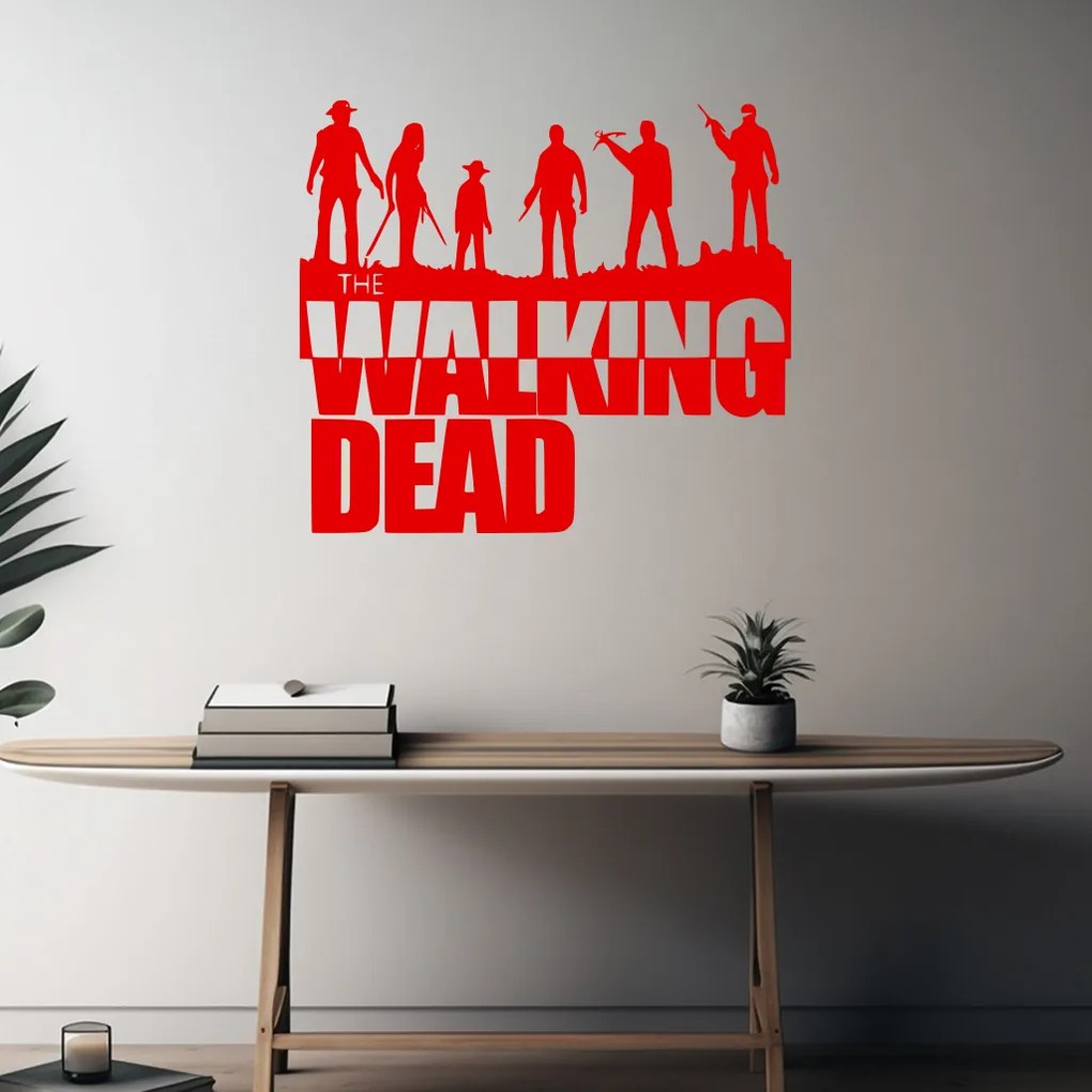 Veselá Stena Samolepka na stenu na stenu The Walking Dead Farba: čierna