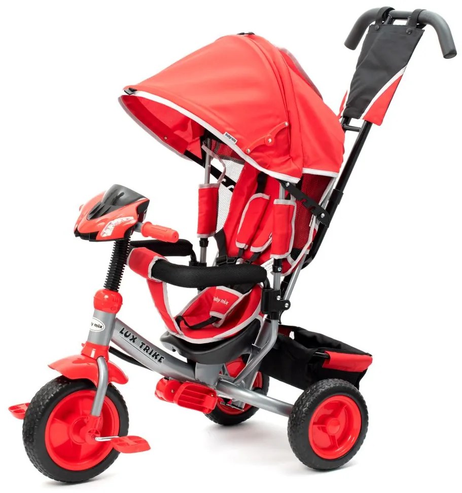 Detská trojkolka so svetlami Baby Mix Lux Trike červená