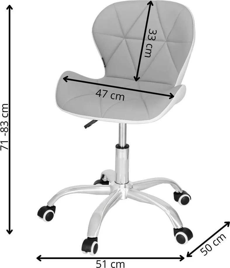 Springos kancelárska stolička – otočná stolička na kolieskach pre prácu a štúdium Farba: tmavosivá