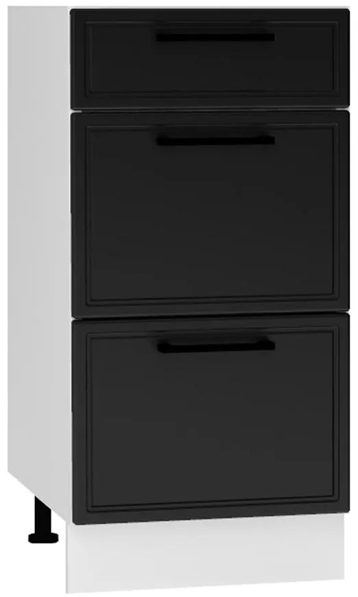 Kuchynská skrinka Emily D40S/3 čierny hrášok