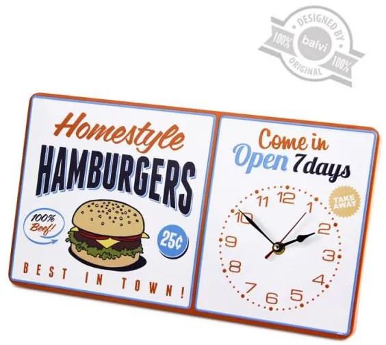 Hodiny Balvi Hamburgers 40cm