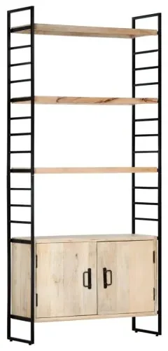 vidaXL 4-poschodová knižnica 80x30x180 cm mangovníkový masív-