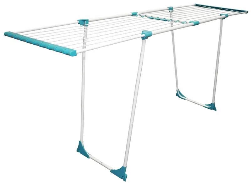 Erga Model 306U, stabilný teleskopický sušiak na bielizeň 202x55x92 cm, biela-zelená, ERG-SEP-10SUSSTOPROFE