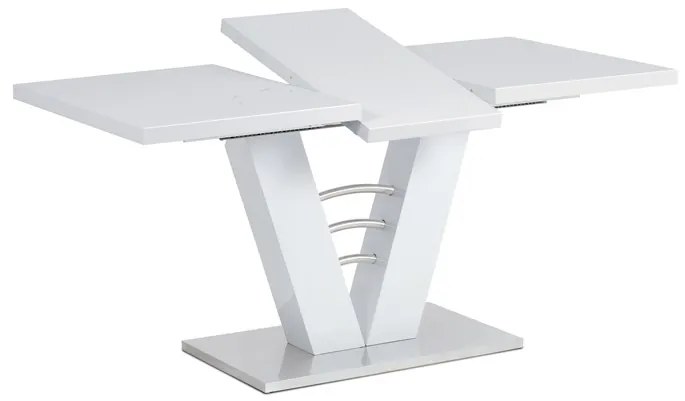Autronic BONTEC Jedálenský stôl rozkladací 120-160x80 cm, mdf, biela, HT-510 WT Farba: Biela