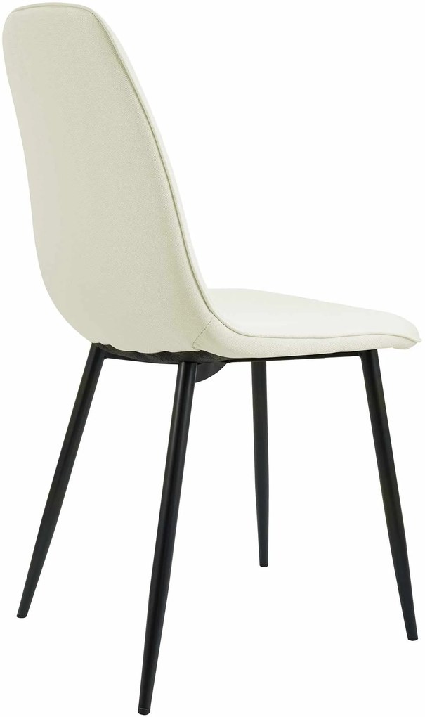 Sada 4 ks jedálenskej stoličky Maryam látka - krémová