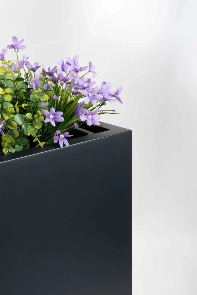 Interiérový kvetináč ELEMENTO, materiál MDF, šírka 88 cm, čierny