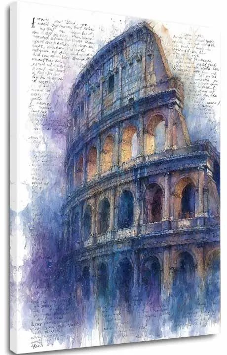 Obraz na plátne Koloseum v Modrom - Rím na Stenu