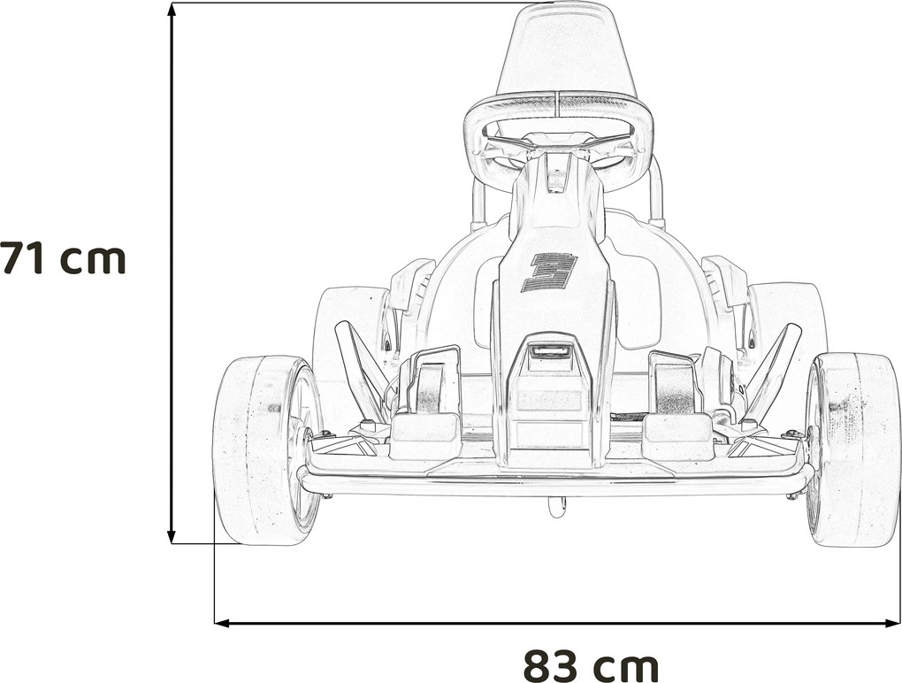Ramiz Detská motokára na batérie Fast 3 Drift čierna + funkcia Drift + motory 2x150W + rádio LED + pásy
