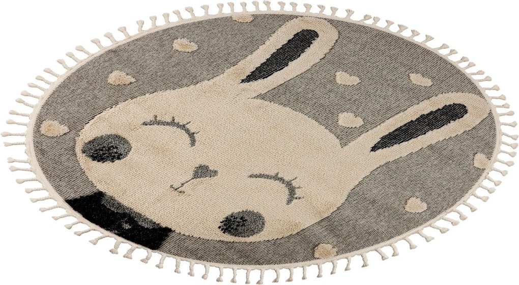 Detský kusový koberec My Fano 395 Rahe kruh, 133x133 (priemer) kruh, šedá, detská izba, Obsession