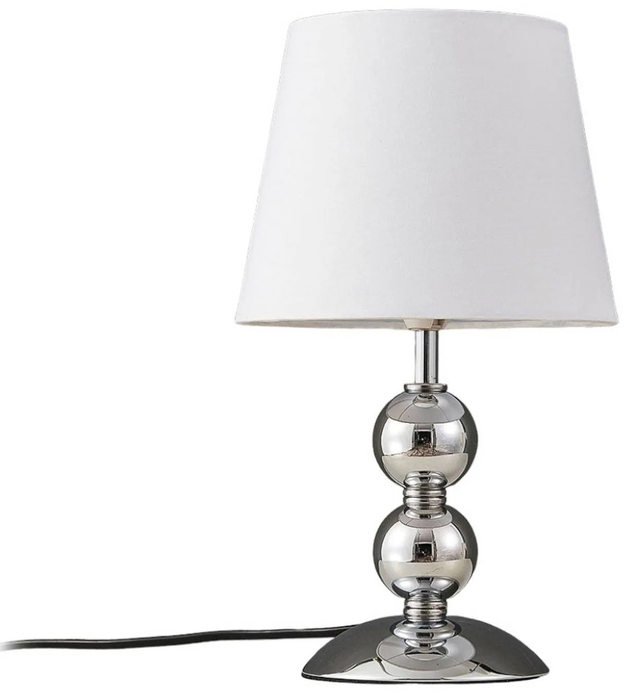 Stolná LED lampa Minna chróm-biela