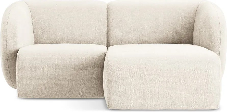 Béžová ženilková rohová pohovka (pravý roh/s leňoškou) Lani – Makamii