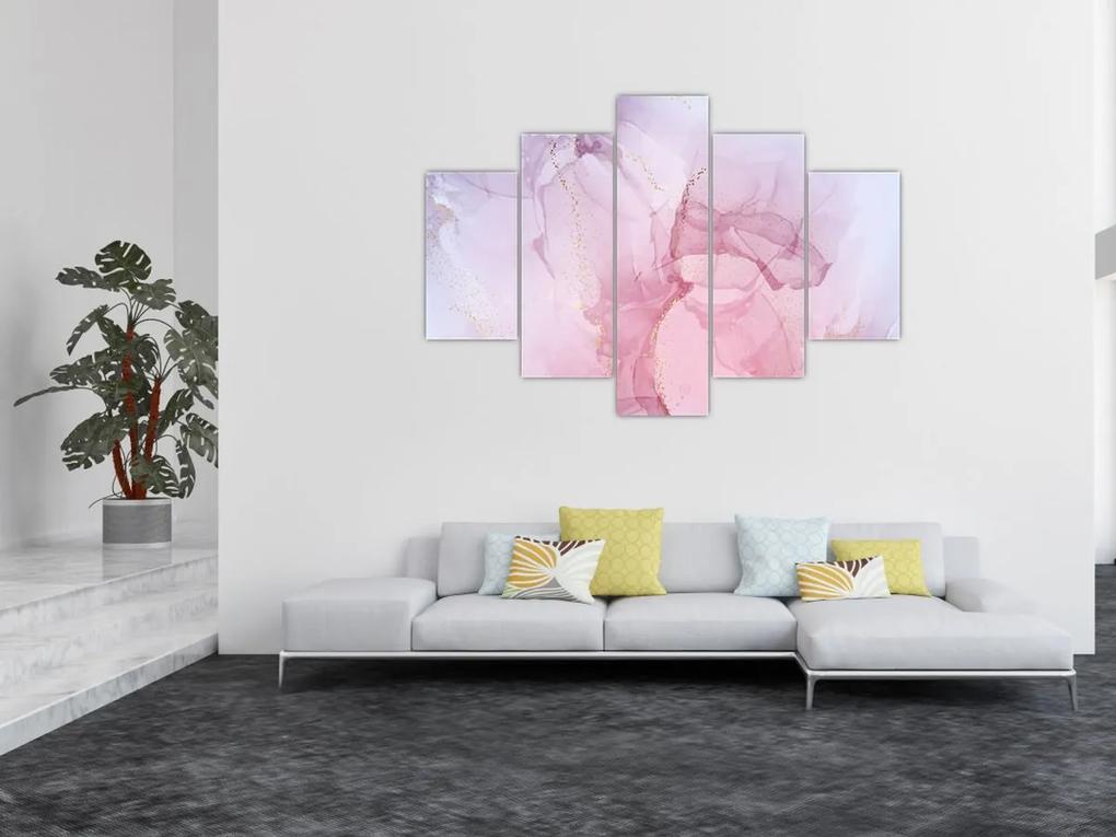 Obraz - Ružové škvrny (150x105 cm)