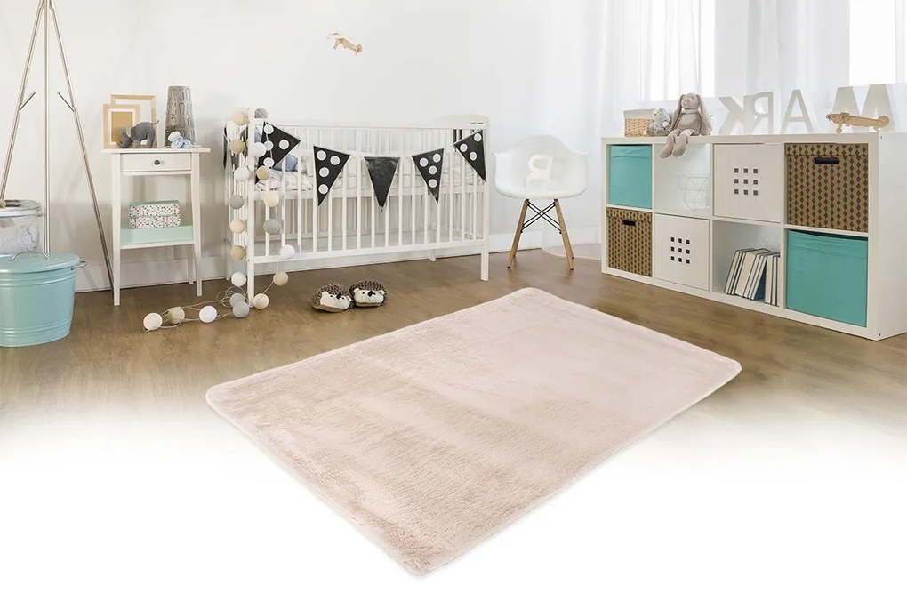 BO-MA, Kusový koberec Rabbit new 06 pink, 140x200, ružová, obývacia izba