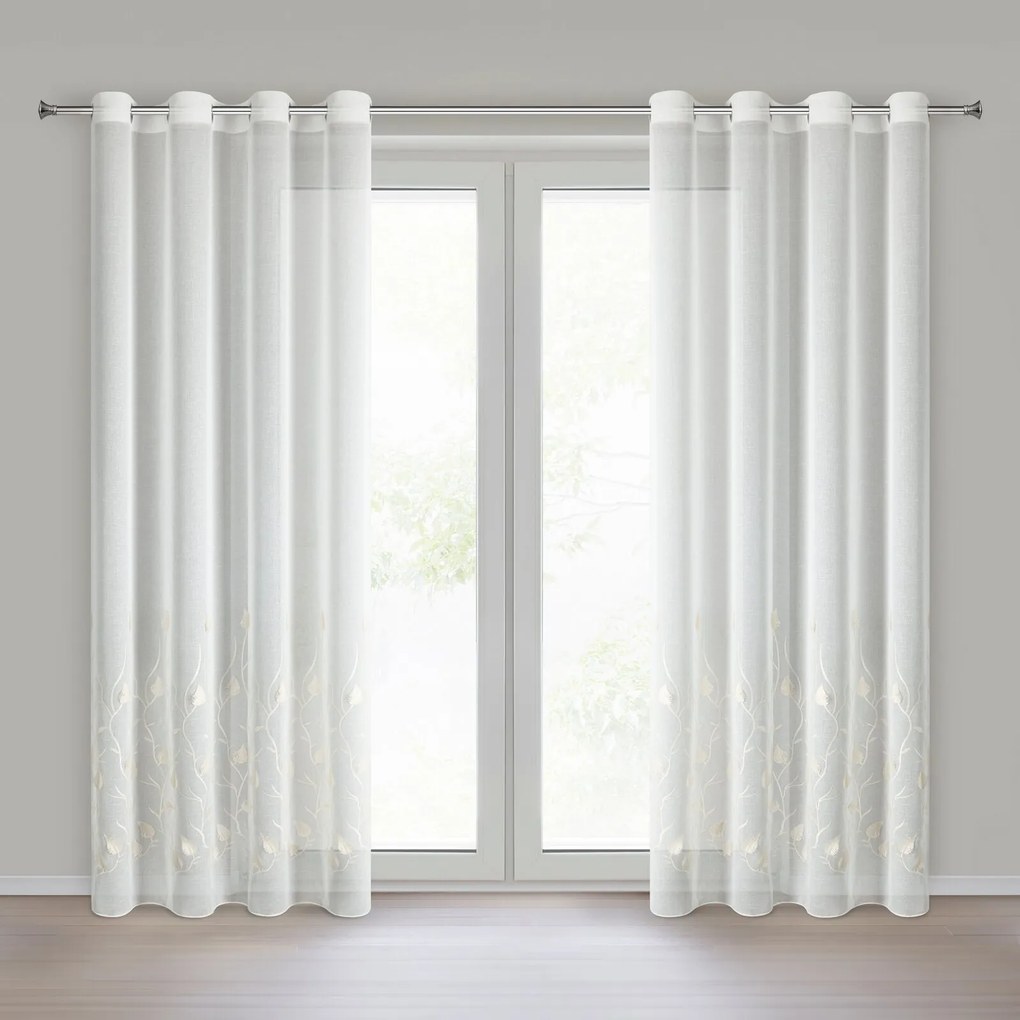 ZÁCLONA NA KRÚŽKOCH BROKLYN 140X250 CM CM VZOROVANÁ