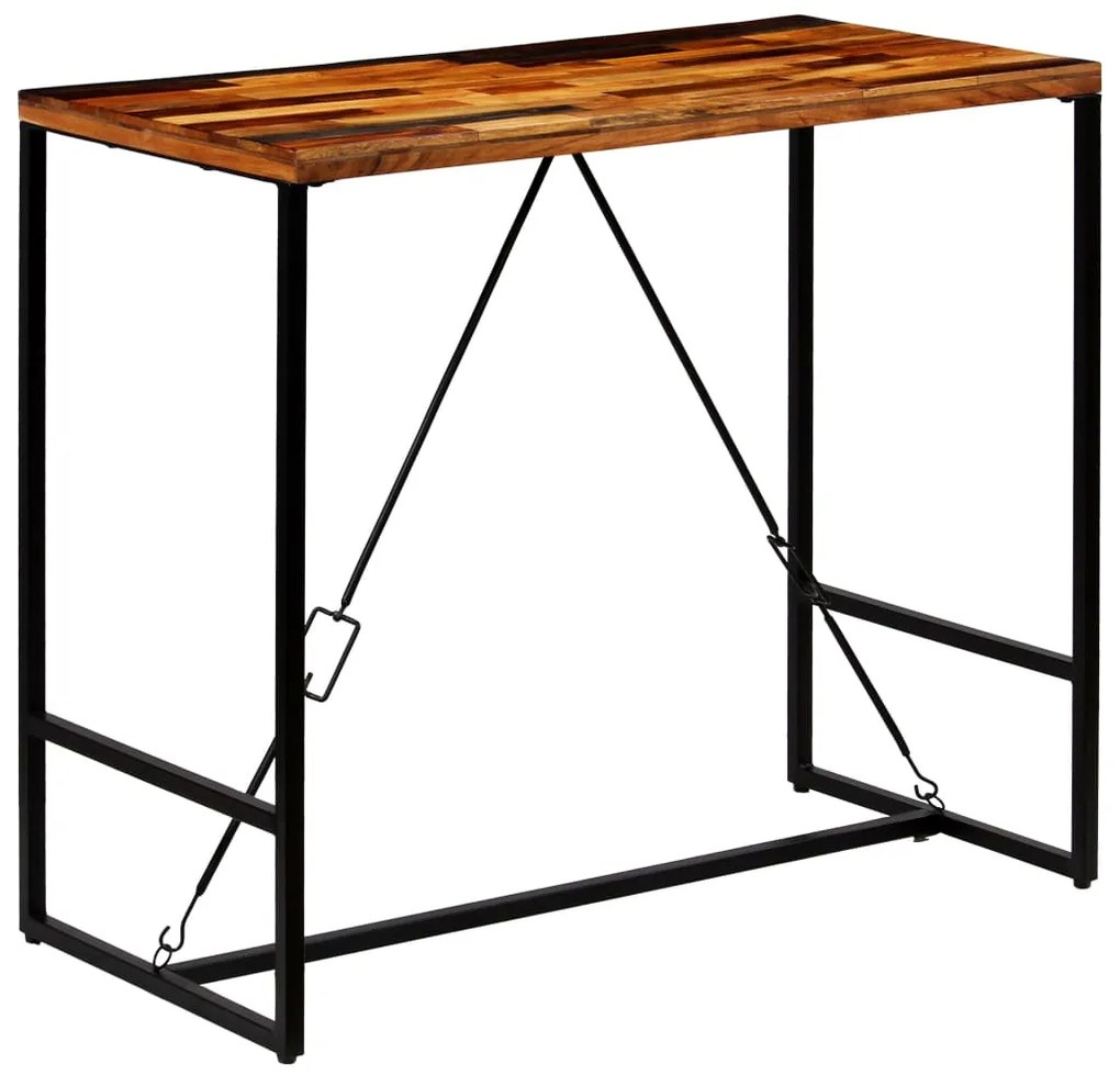 vidaXL Barový stôl, recyklovaný masív 120x60x106 cm