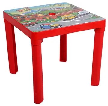 STAR PLUS Nezaradené Detský záhradný nábytok - Plastový stôl červený Červená |