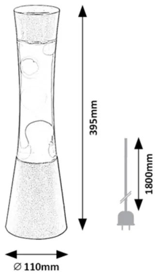 Rabalux 7030 - Lávová lampa MINKA 1xGY6,35/20W/230V ružová