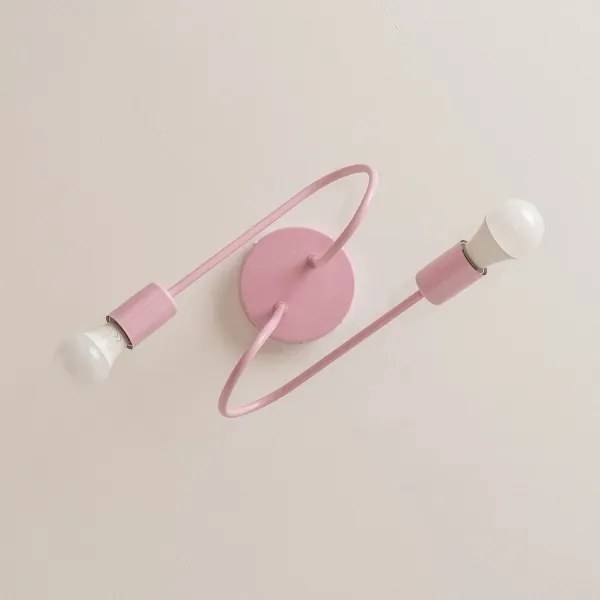 Prisadený luster OXFORD 2xE27/15W/230V ružový